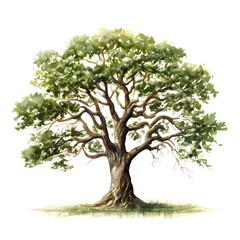 A beautiful green bush tree isolated on a white background