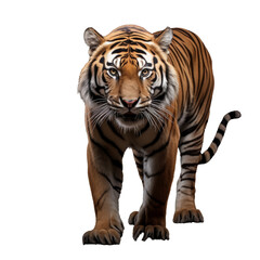 Obraz premium a 3D full-body tiger isolated on a transparent background
