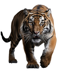 Naklejka premium a 3D full-body tiger isolated on a transparent background