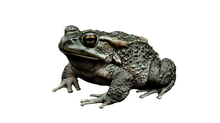 Obraz premium a 3D green toad isolated on a transparent background