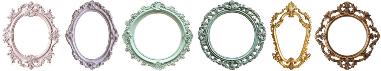 png set Elegant Vintage Ornate Frames