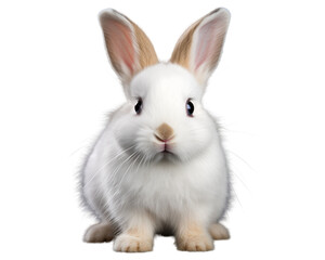 Fototapeta premium a white rabbit isolated on a transparent background