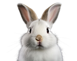 Fototapeta premium a white rabbit isolated on a transparent background