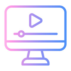 playback Line Gradient Icon