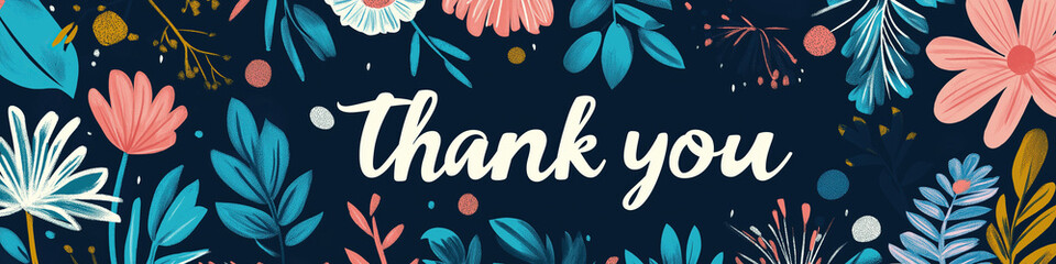 Obraz premium thank you web banner 