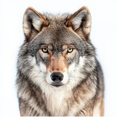 Obraz premium Wolf isolated on white background. 