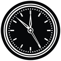 clock on a white background