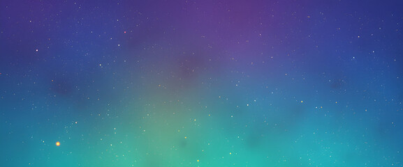 Obraz premium Night sky filled with stars above a vibrant gradient of colors in the atmosphere