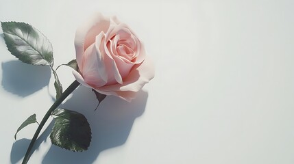 Fototapeta premium A rose is shown on a white background
