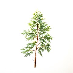 A beautiful green bush tree isolated on a white background