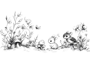 black and white background with butterflies coloring books for kids,