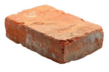 red brick texture - isolated on white background