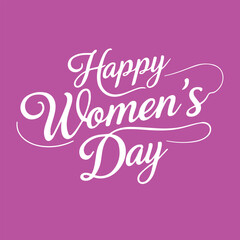 happy women's day typography