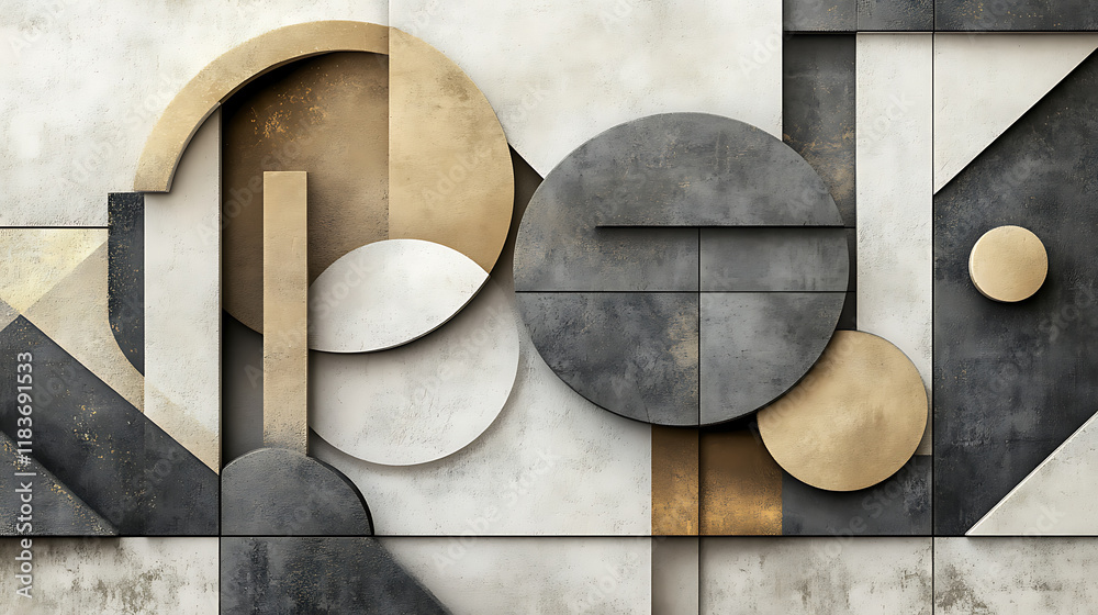 Poster abstract background design with multicolored geometric shapes