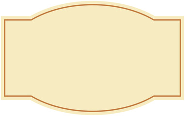 Elegant Cream-Colored Frame with Brown Border, Perfect for Your Design Projects