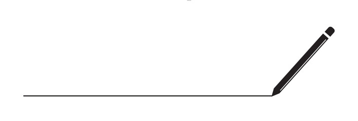 One continuous line illustration of a pencil. Line art of pencil. vector illustration. EPS 10