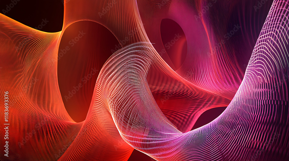 Poster Abstract lines comming together and defining the direction, technology background
