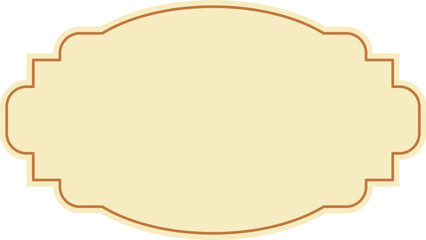 Elegant Beige Decorative Frame with Brown Outline