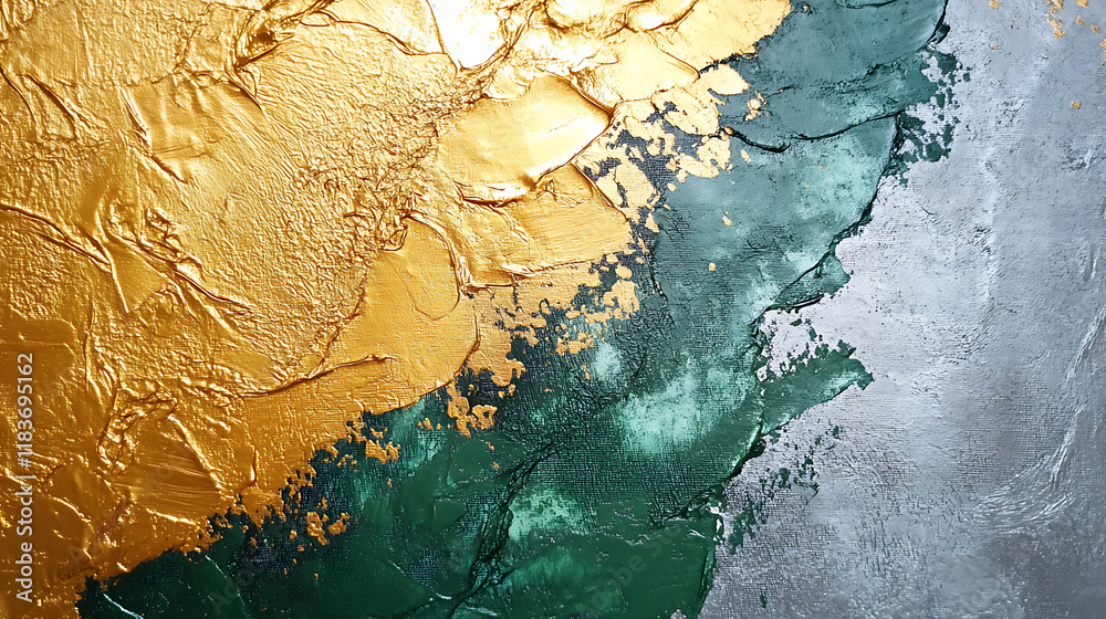 Poster abstract background with a green color