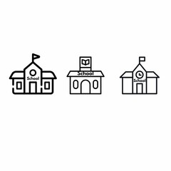 icons of school buildings 