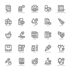 Hospital Icon pack for your website, mobile, presentation, and logo design. Hospital Icon outline design. Vector graphics illustration and editable stroke.