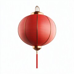 Obraz premium Elegant Red Chinese Lantern Festive Asian Decoration Round Paper Lamp