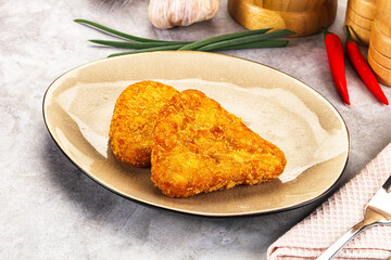 Fried potato hash brown snack