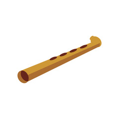 Illustration of a Wooden Flute, Design Inspiration, Object, Template