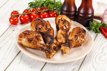 Hot and tasty chicken drumstick barbecue