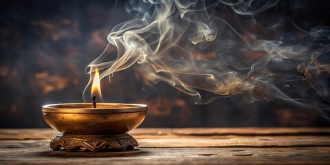 Aromatic Incense Dripping from Candle, sacred space, candle,  sacred space, candle
