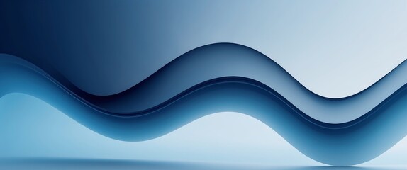 Harmonious Gradient Shading Creating Depth Through Smooth Color Transition from Deep Navy to Light Azure