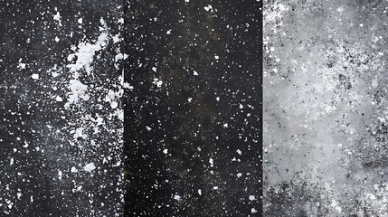 Grey grainy texture with distressed white overlay, snow effects pack textured with grain noise particles, rusted black background, modern illustration, eps 10