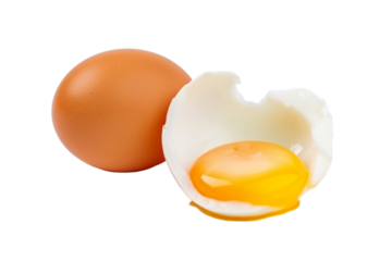 Fresh cracked egg yolk on transparent background PNG.

