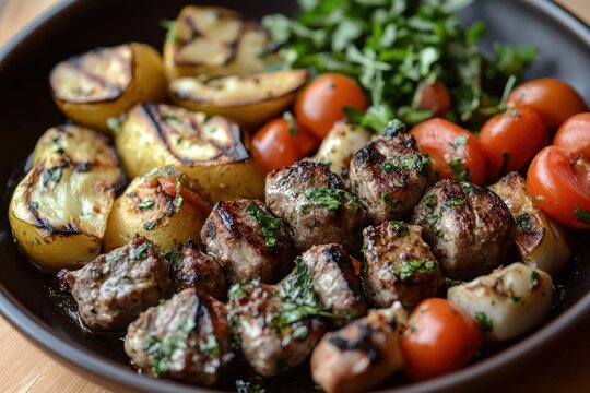 Greek flatbread with meat