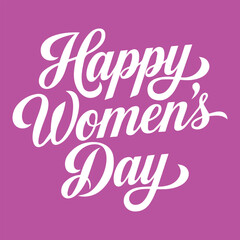 happy women's day typography