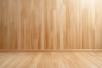 Naklejka premium Light Brown Wood Wall and Floor Background