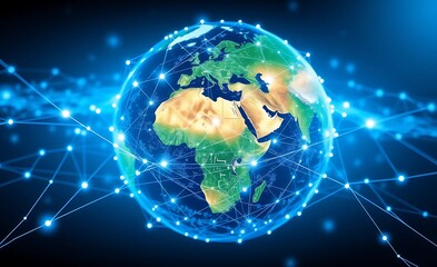 Global Communication With Abstract World Map Rendering.