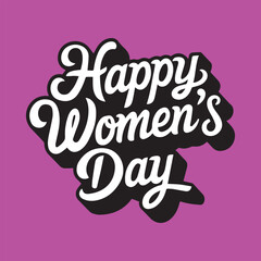 happy women's day typography