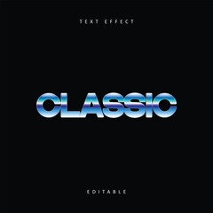 Classic gradient glossy text effect - Editable text effect