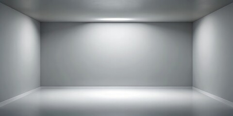 Minimalist studio setup with a grey empty room and gradient background