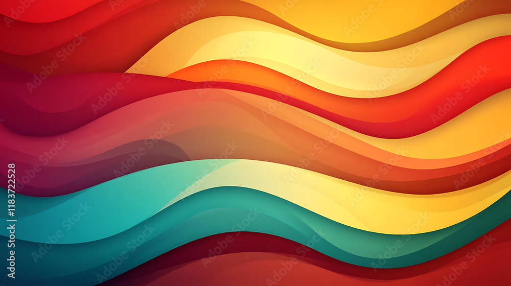 Poster Wavy lines abstract background