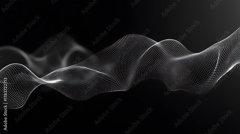 Poster wavy lines abstract background