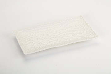 White ceramic empty plate dishware