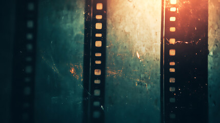 Obraz premium Background of retro film overly, image with scratch, dust and light leaks, use as a overlay effect