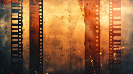 Obraz premium Background of retro film overly, image with scratch, dust and light leaks, use as a overlay effect