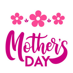 Floral happy mothers day On White Background Mothers Day greeting card