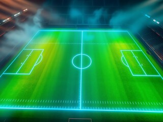 Fototapeta premium soccer field with grass