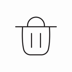 delete trash basket icon vector sign