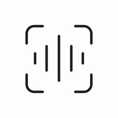 audio scan recognition icon vector sign