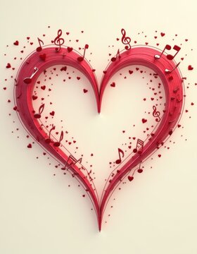 Naklejki Love Song Music Notes